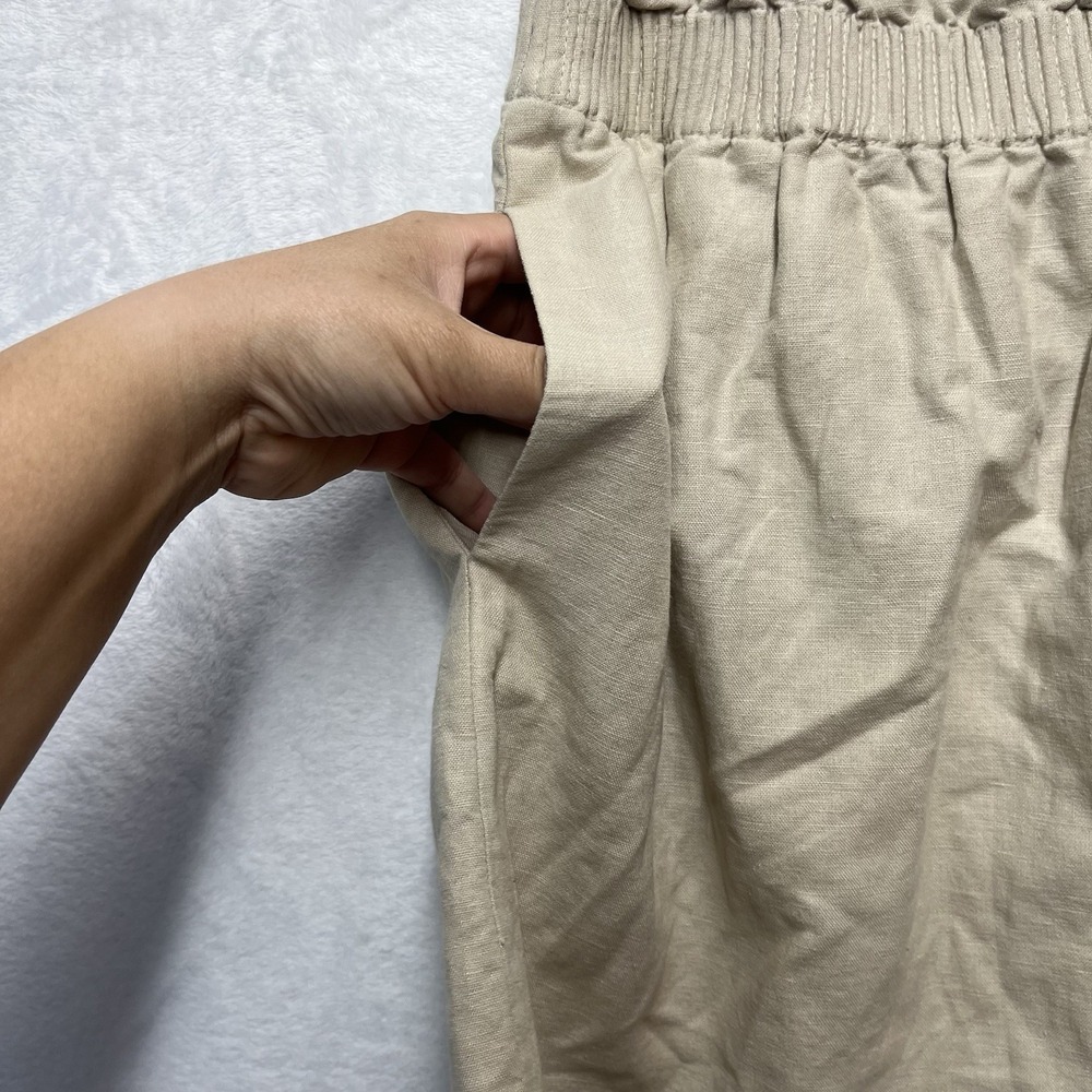 J Crew Pull On Linen Blend Skirt Womens 0 Coastal Summer Beach Resort Island - Picture 7 of 10